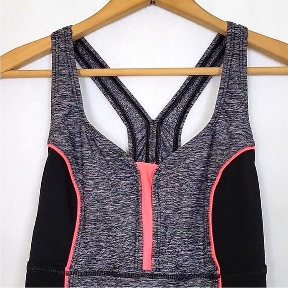 💗 3/$10 💗 Speedo Slimming Gray Black One Piece Swimsuit Medium EUC - Picture 6 of 6